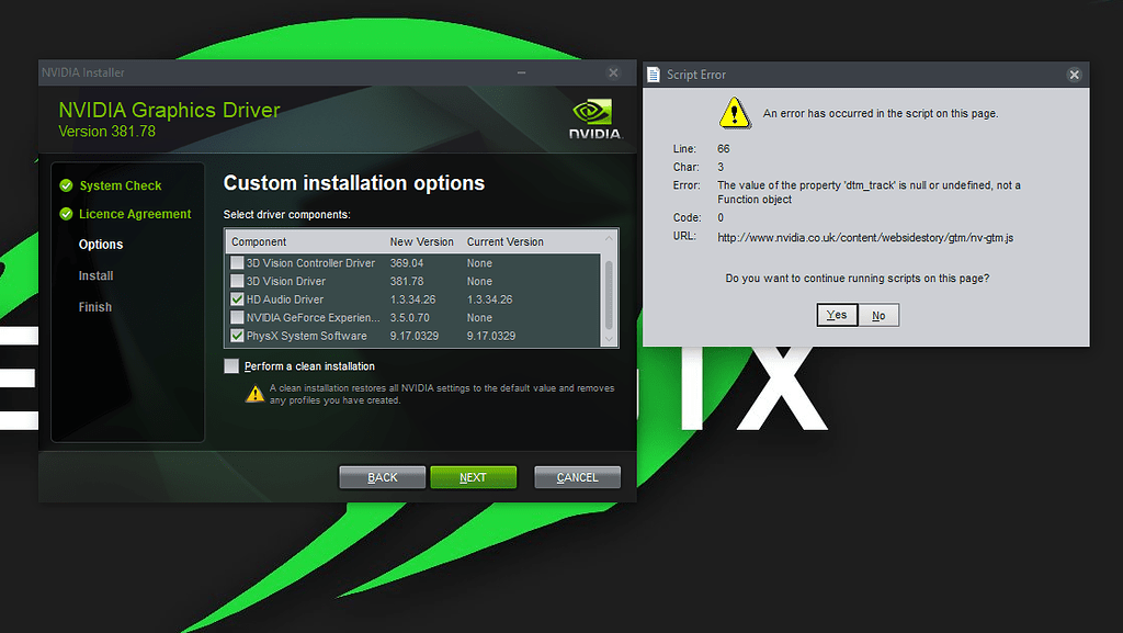 how to install nvidia drivers on xenser