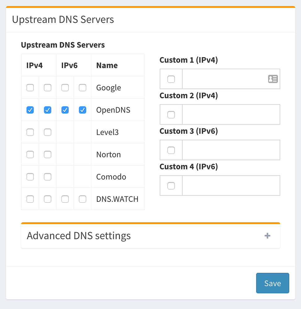 Upstream dns что это