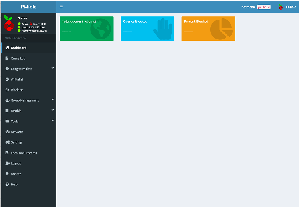 Pihole Web Interface Issue - Community Help - Pi-hole Userspace