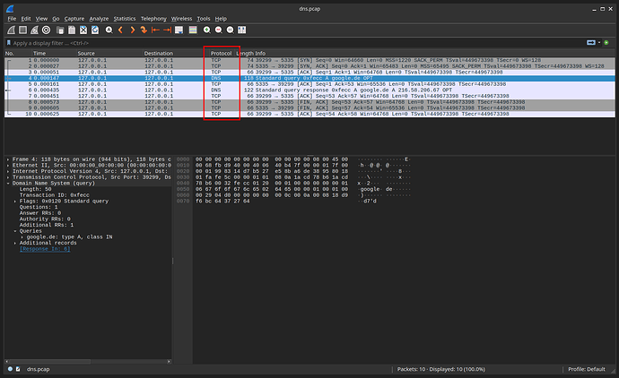 WireShark can decode DNS successfully