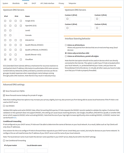 Pi-Hole 5 speichert DNS Einstellung nicht ...