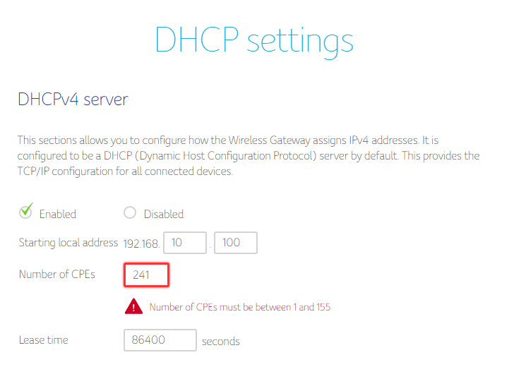 Pounding Ideally vowel DHCP on Connect Box (UPC) IPv4 - Help - Help - Pi-hole Userspace
