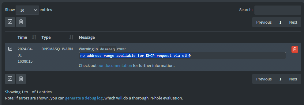 Problem DHCP Request Via Eth0 - Community Help - Pi-hole Userspace