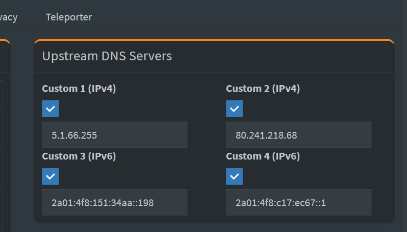 Enter multiple custom DNS-servers? - Community Help - Pi-hole Userspace