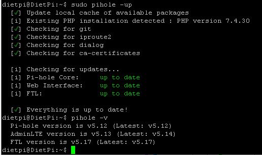 pihole updTE